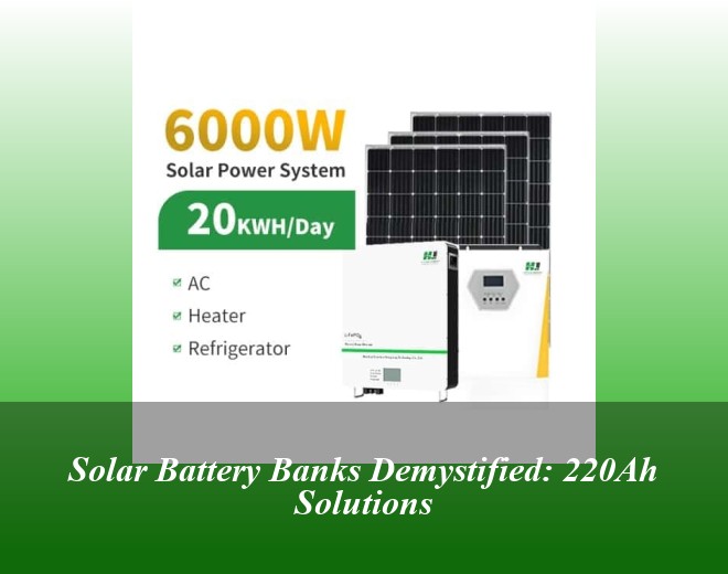 Solar Battery Banks Demystified: 220Ah Solutions